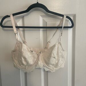 Aerie Elegant Lace Underwire Bralette - Cream